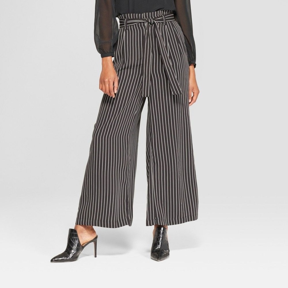 Who What Wear Striped Wide Leg Pants